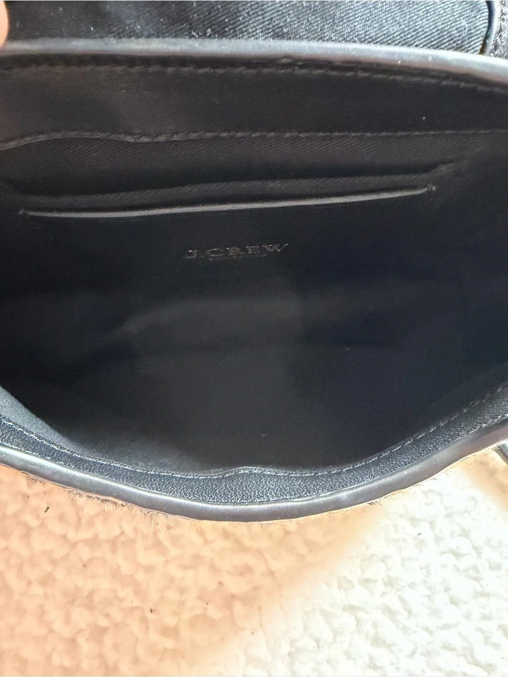 J. Crew Leopard Print Crossbody with Black Trim